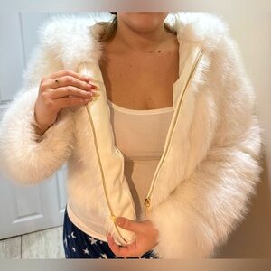 Elegant White/Milky Teddy Jacket